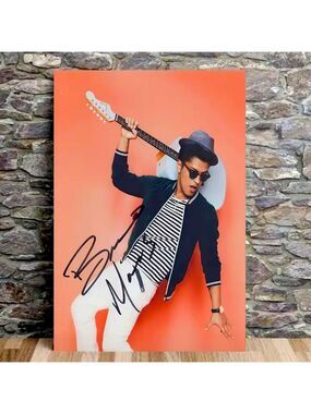 Bruno Mars Photograph Canvas Print Modern Music Memorabilia Wall Art